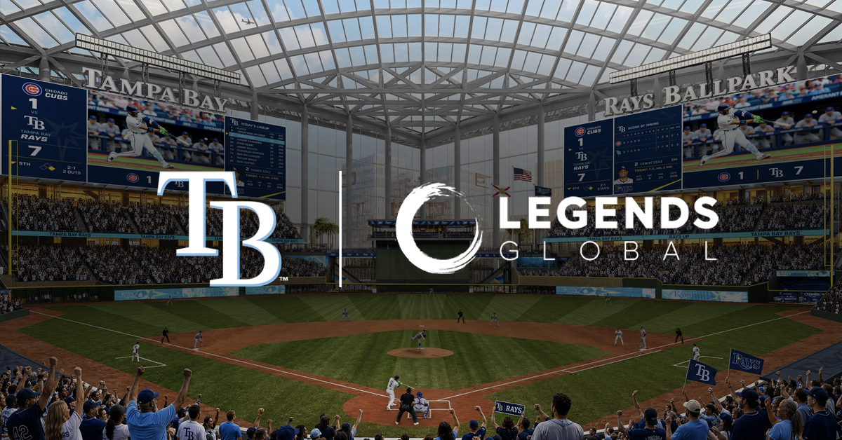 Tampa Bay Rays logo and Legends Global logo